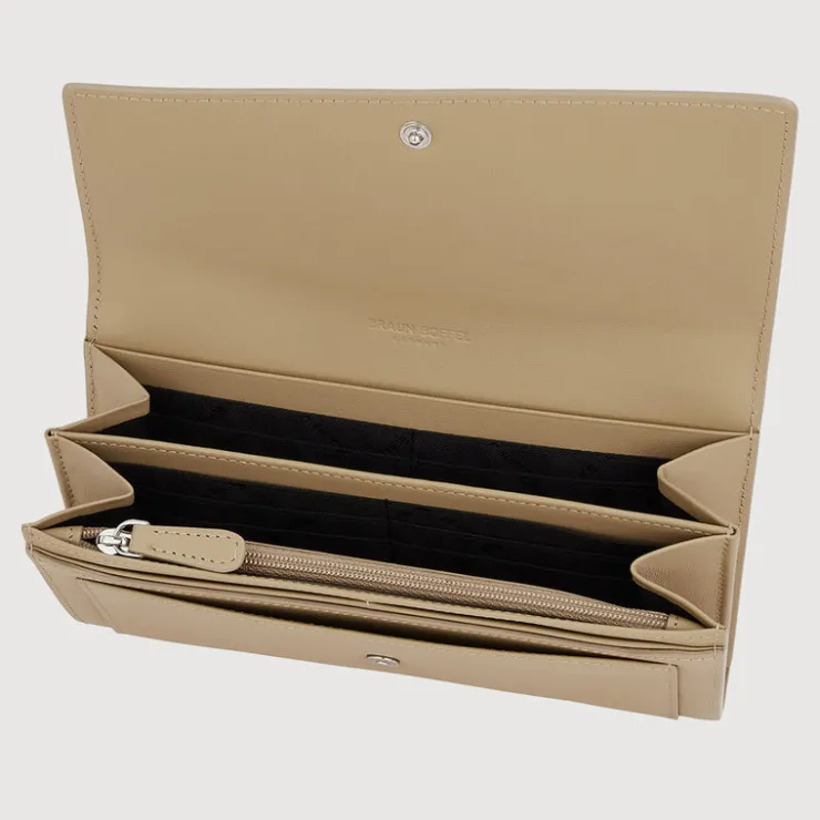 Women Braun Büffel Long Wallets | Wallets & Small Leather Goods>AGMA BIFOLD LONG WALLET WITH ZIP COMPARTMENT (BOX GUSSET)