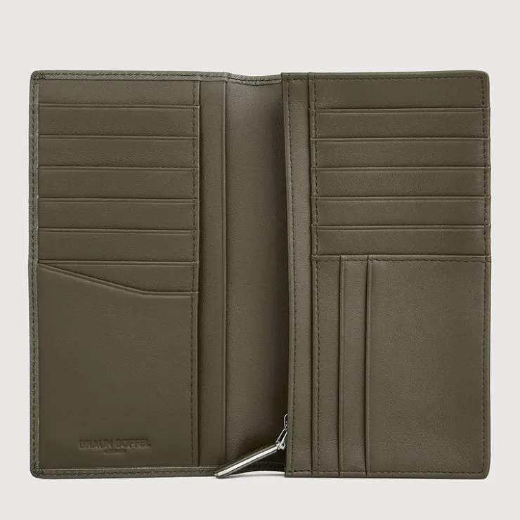 Braun Büffel Long Wallets | Wallets & Small Leather Goods>AGMARINE BIFOLD LONG WALLET WITH ZIP COMPARTMENT (BOX GUSSET)