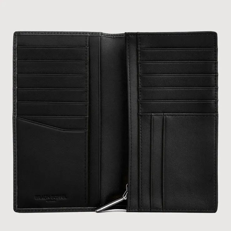 Braun Büffel Long Wallets | Wallets & Small Leather Goods>AGMARINE BIFOLD LONG WALLET WITH ZIP COMPARTMENT (BOX GUSSET)