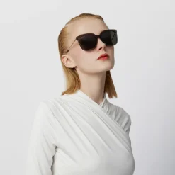 Women Braun Büffel Accessories | Eyewear>AMELIE SQUARE-FRAME ACETATE SUNGLASSES IN TRANSPARENT BROWN WITH GREY LENS