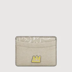 Braun Büffel Card Holders>BASQUIAT FLAT CARD HOLDER