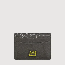 Braun Büffel Card Holders>BASQUIAT FLAT CARD HOLDER