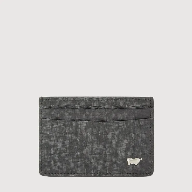 Braun Büffel Card Holders>BERGEN FLAT CARD HOLDER WITH COIN COMPARTMENT