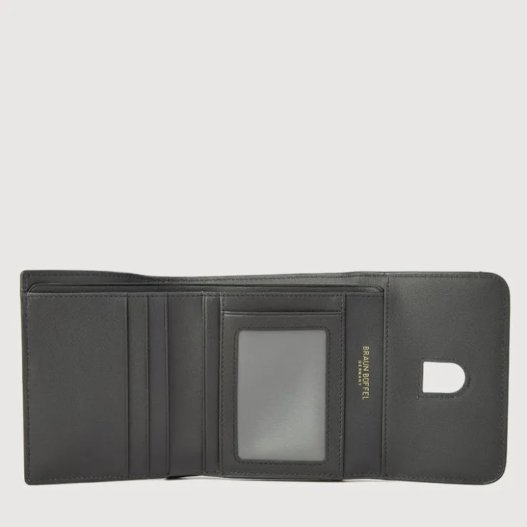 Women Braun Büffel Compact Wallets | Wallets & Small Leather Goods>CEDORE TRIFOLD SMALL WALLET WITH EXTERNAL COIN COMPARTMENT