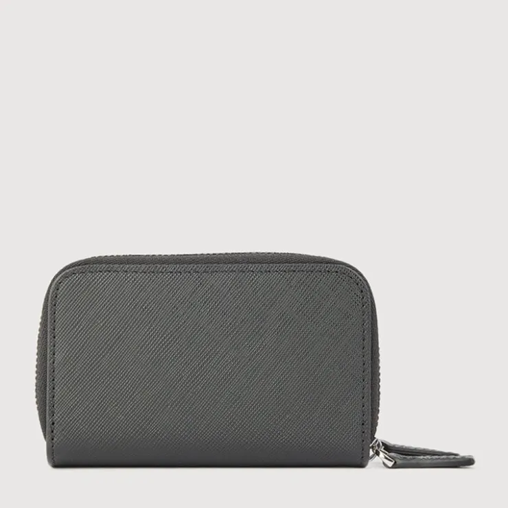 Braun Büffel Coin Holders>CRAIG COIN HOLDER WITH KEY RING