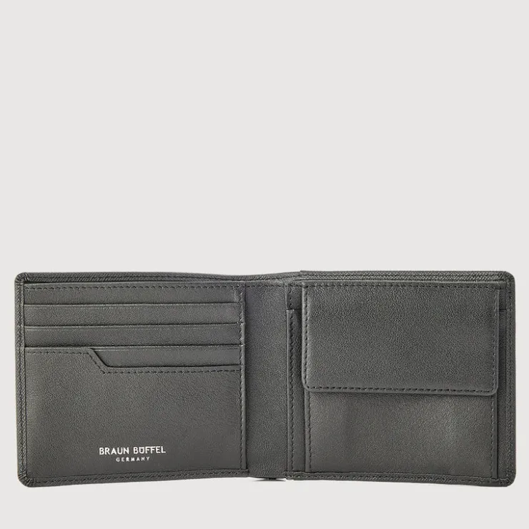 Braun Büffel Compact Wallets>CRAIG WALLET WITH COIN COMPARTMENT