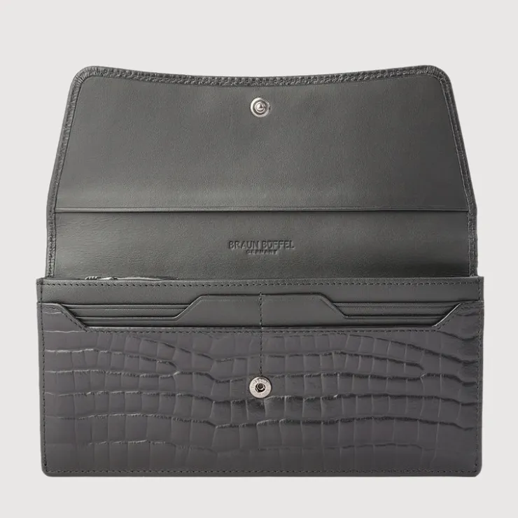 Women Braun Büffel Long Wallets | Wallets & Small Leather Goods>EWIG BIFOLD LONG WALLET WITH ZIP COMPARTMENT (BOX GUSSET)
