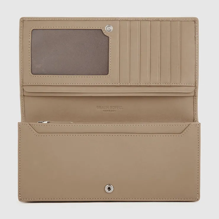 Women Braun Büffel Long Wallets | Wallets & Small Leather Goods>EYANA BIFOLD LONG WALLET WITH ZIP COMPARTMENT (BOX GUSSET)