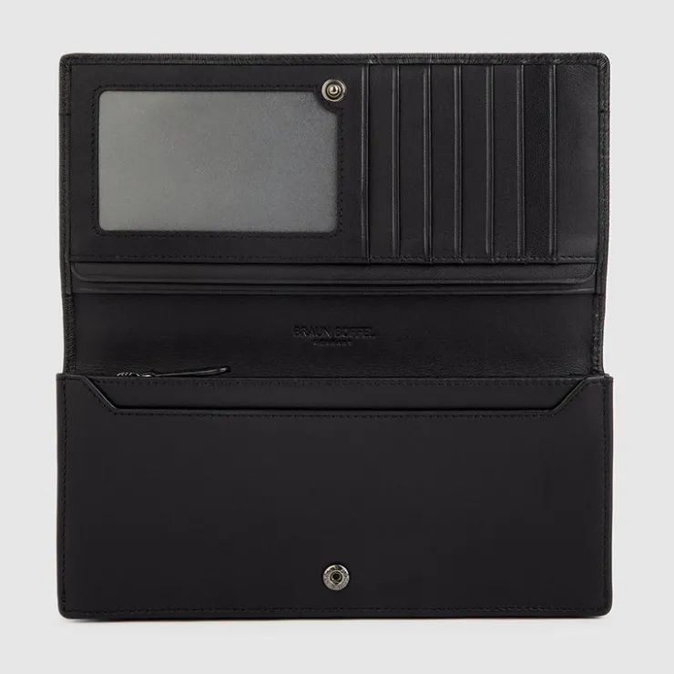 Women Braun Büffel Long Wallets | Wallets & Small Leather Goods>EYANA BIFOLD LONG WALLET WITH ZIP COMPARTMENT (BOX GUSSET)