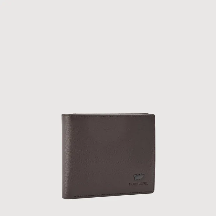 Braun Büffel Compact Wallets>IKON WALLET WITH COIN COMPARTMENT