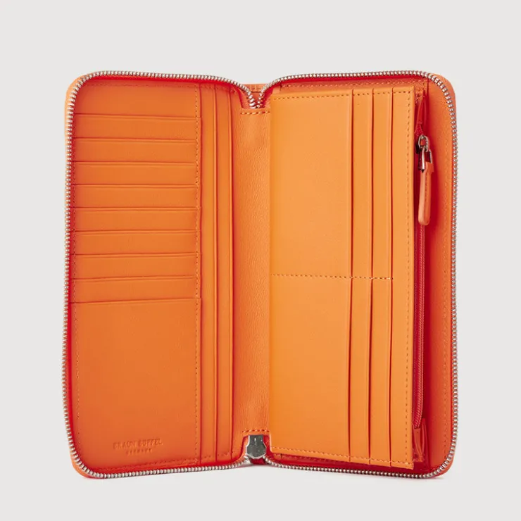 Braun Büffel Long Wallets>JACOB ZIP LONG WALLET (FULLY OPEN)