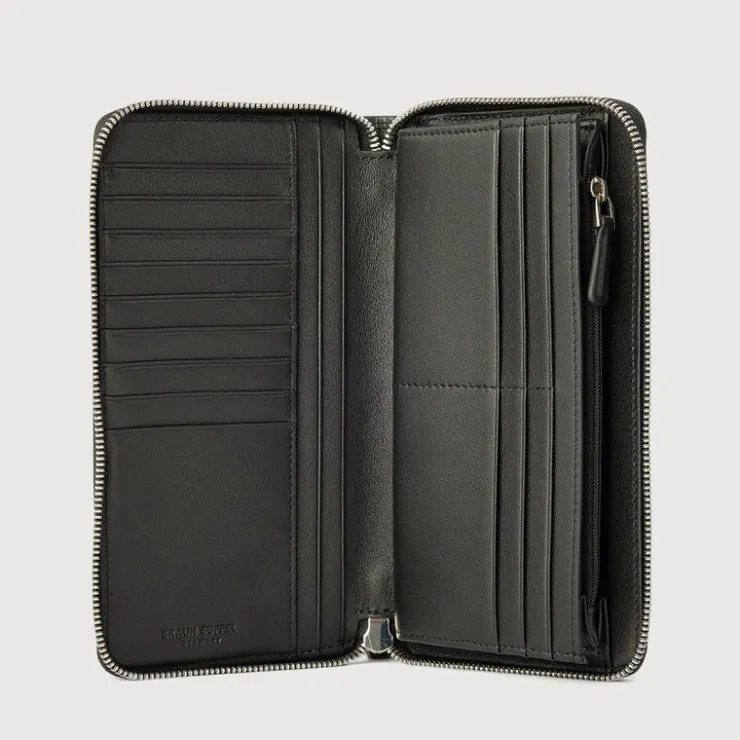 Braun Büffel Long Wallets>JACOB ZIP LONG WALLET (FULLY OPEN)