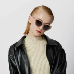 Women Braun Büffel Accessories | Eyewear>MELIA CAT-EYE FRAME ACETATE SUNGLASSES IN GRADIENT BROWN PINK WITH GREY LENS