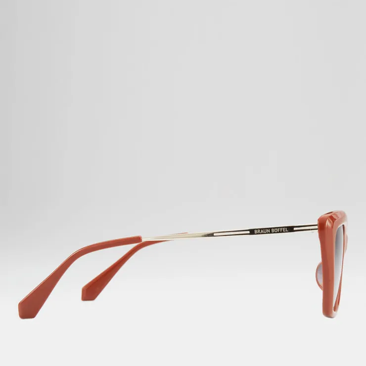 Women Braun Büffel Accessories | Eyewear>MELIA CAT-EYE FRAME ACETATE SUNGLASSES IN BROWN WITH GRADIENT GREY LENS