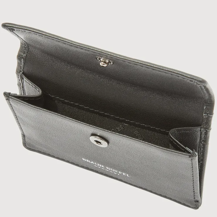 Braun Büffel Coin Holders>OMBRE COIN HOLDER WITH EXTERNAL CARD SLOTS