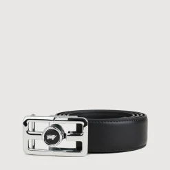 Braun Büffel Belt | Accessories>PRINTED LEATHER BELT WITH NICKEL IN SATIN FINISH WITH ALLOY AUTO BUCKLE