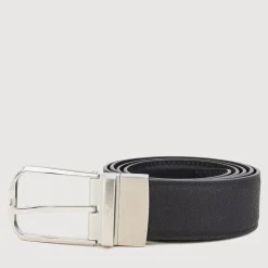 Braun Büffel Belt | Accessories>REVERSIBLE SAFFIANO LEATHER BELT WITH NICKEL IN SATIN FINISH STAINLESS STEEL NEEDLE BUCKLE