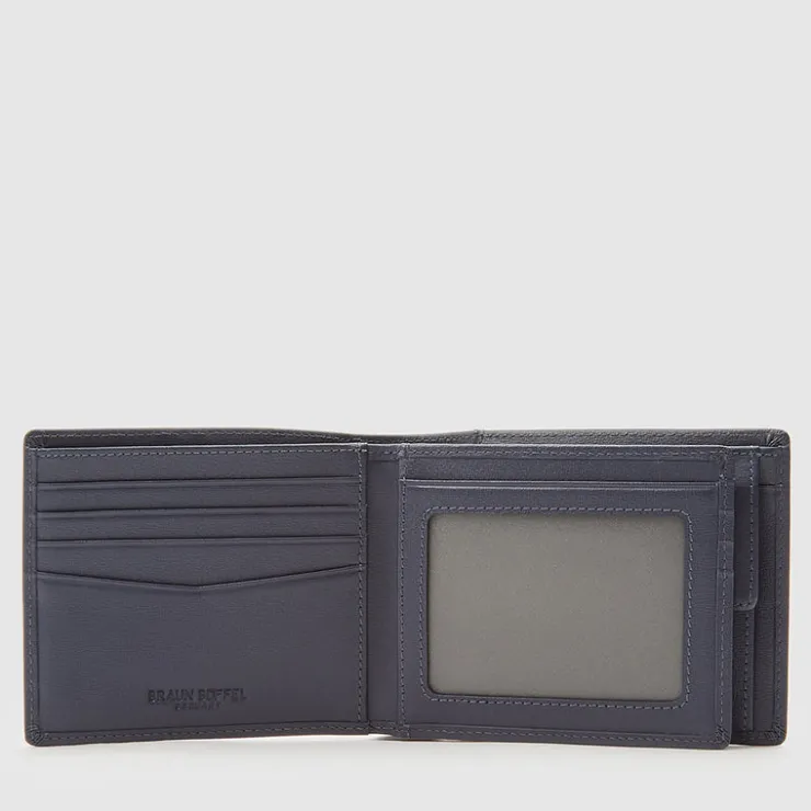 Braun Büffel Compact Wallets>SEISMIC CENTRE FLAP WALLET WITH COIN COMPARTMENT