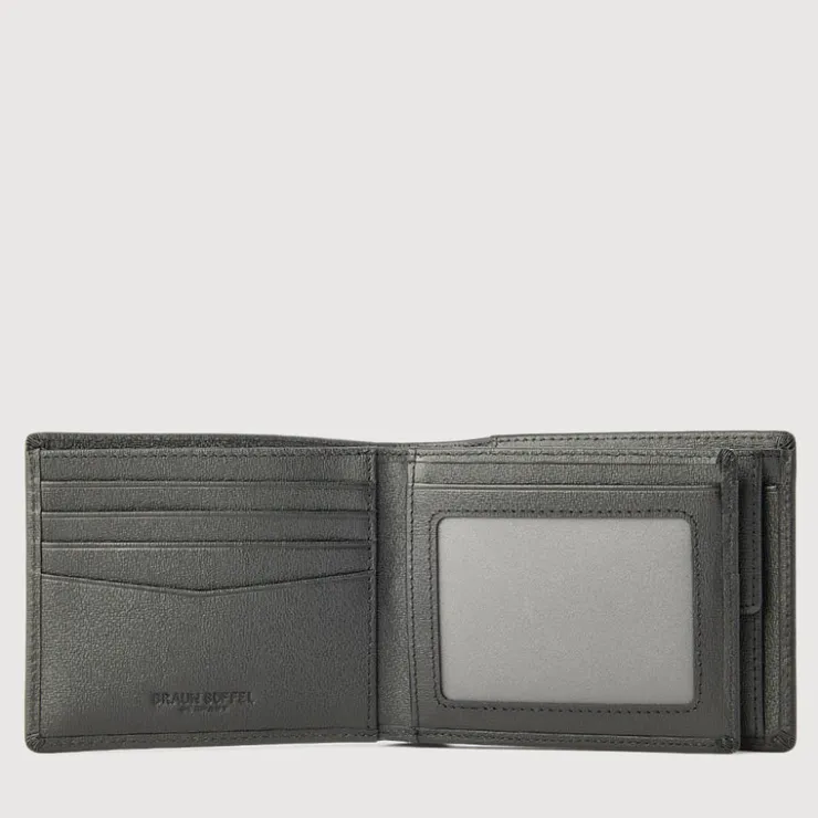 Braun Büffel Compact Wallets>SEISMIC CENTRE FLAP WALLET WITH COIN COMPARTMENT
