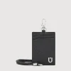 Braun Büffel Lanyards | Wallets & Small Leather Goods>SLATE WEAVED LANYARD WITH PASSHOLDER