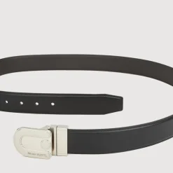 Braun Büffel Belt | Wallets & Small Leather Goods>SMOOTH LEATHER BELT WITH NICKEL IN SATIN FINISH ALLOY NEEDLE BUCKLE