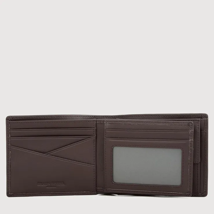 Braun Büffel Compact Wallets | Wallets & Small Leather Goods>STUDIO CENTRE FLAP WALLET WITH COIN COMPARTMENT