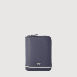Braun Büffel Card Holders>VIKTOR CARD HOLDER WITH EXTERNAL COIN COMPARTMENT