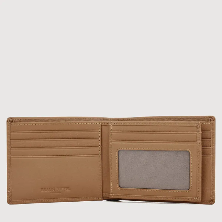 Braun Büffel Compact Wallets>VIKTOR CENTRE FLAP CARDS WALLET