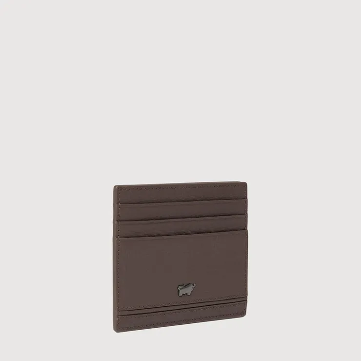 Braun Büffel Card Holders>VIKTOR FLAT CARD HOLDER